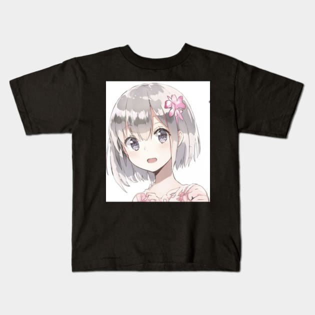 Anime Girl - Rosemary Kids T-Shirt by EcruCloud